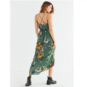 Urban Outfitters Lady Lava Floral Button-Down Midi Dress Size 8